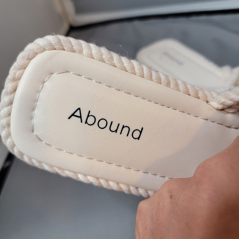 Abound Cream Rope Sandals Size 8 - Picture 3 of 6